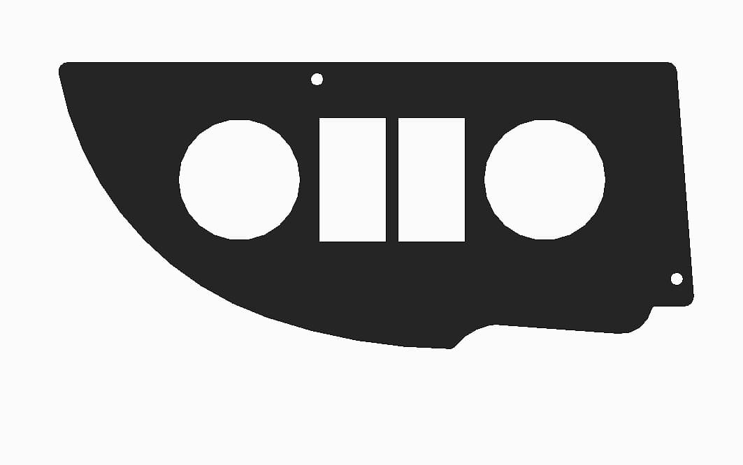 Manometerplaat Z-Plus Fiat x250 RAL 9005 – Bild 2